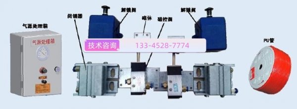 行人风门气动连锁装置