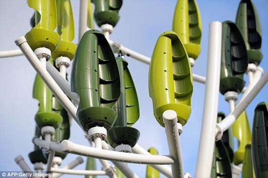 任何风向都可以运作的风力发电人造树_新能源