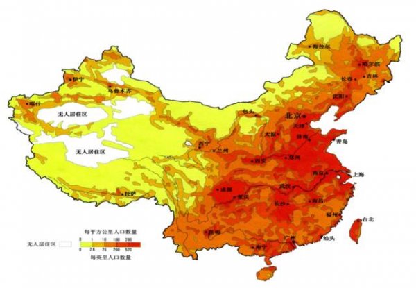 东部人口密度_近80年西北部人口密度增长8倍 东南部人口密度增长近3倍(2)