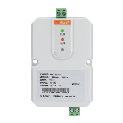上海安科瑞供应变电站使用蓄电池在线监测采集器粘贴式安装