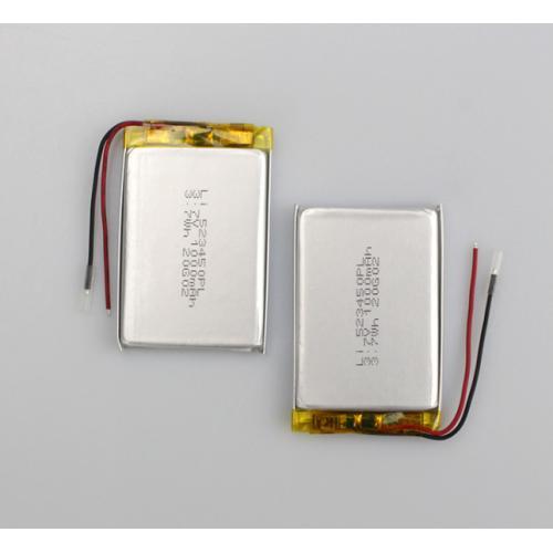 523450聚合物锂电池1000mAh