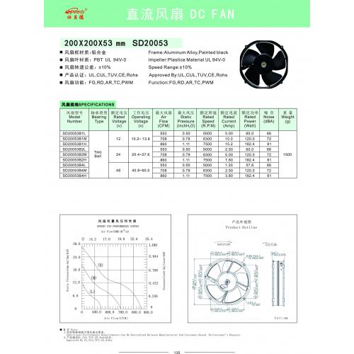 储能设备用散热风扇